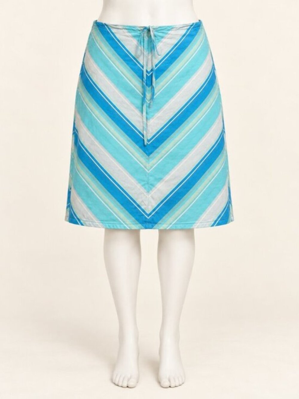 Abercrombie & Fitch Blue Chevron Stripe A-Line Skirt S